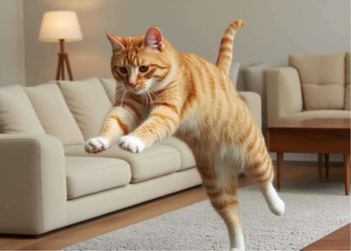 猫咪总是一惊一乍到处乱窜咋回事?(图1) 猫咪总是一惊一乍到处乱窜咋回事?(图1)