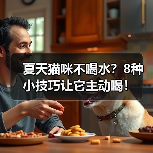 夏天猫咪不喝水？8种小技巧让它主动喝！(图1)