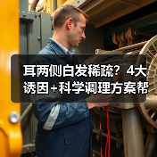 耳两侧白发稀疏?4大诱因+科学调理方案帮你改善(图1) 耳两侧白发稀疏?4大诱因+科学调理方案帮你改善(图1)