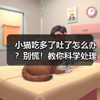 小猫吃多了吐了怎么办？别慌！教你科学处理(图1)