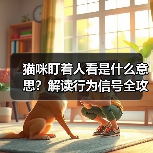 猫咪盯着人看是什么意思?解读行为信号全攻略(图4) 猫咪盯着人看是什么意思?解读行为信号全攻略(图4)