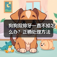 狗狗双排牙一直不掉怎么办?正确处理方法(图2) 狗狗双排牙一直不掉怎么办?正确处理方法(图2)