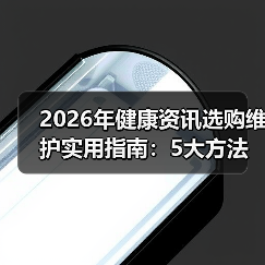 2026年健康资讯选购维护实用指南:5大方法解析常见问题(图3) 2026年健康资讯选购维护实用指南:5大方法解析常见问题(图3)