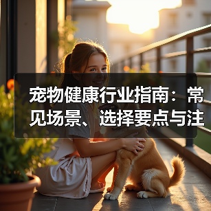 宠物健康行业指南：常见场景、选择要点与注